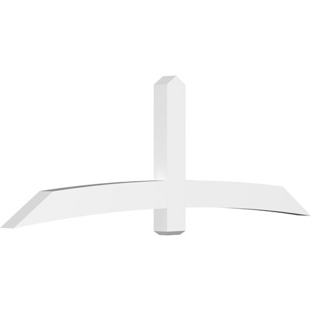 Ekena Millwork Bellingham Architectural Grade PVC Gable Bracket, 96"W x 32"H x 4"D x 6"F, 8/12 Pitch GBP096X32X0406BEL00